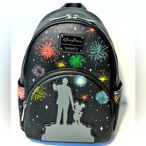 Disney Loungefly Walt & Mickey Mouse Light-Up Mini Backpack- Disney 100